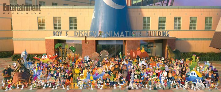 543位迪士尼角色集结一堂，共同庆祝迪士尼100周年世纪合照曝光