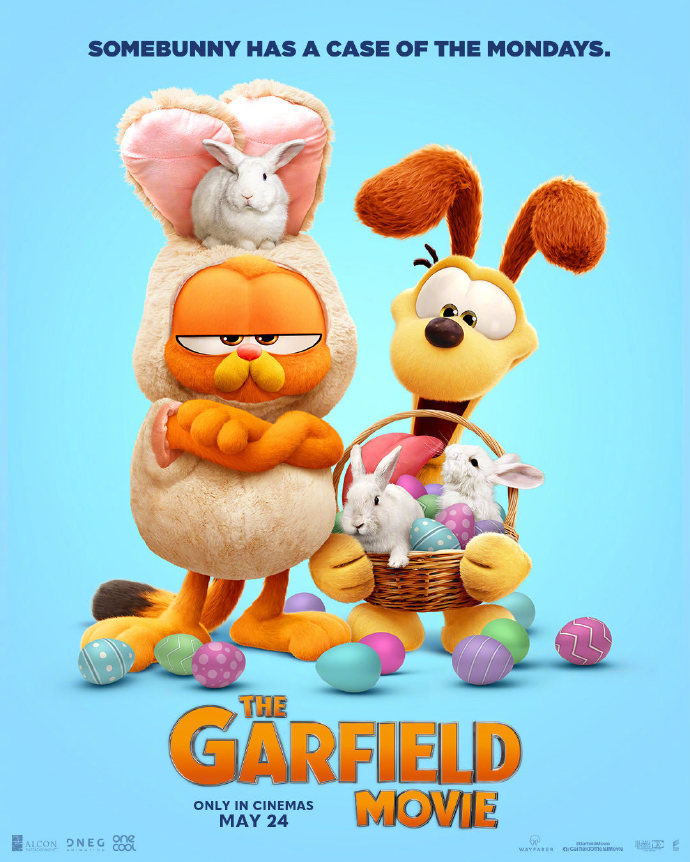 动画电影《加菲猫》发布全新海报：加菲扮演“复活萌兔”