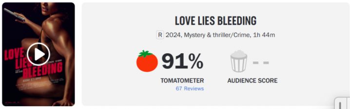 《流血之爱》：克里斯汀·斯图尔特新片即将上映，烂番茄评价好评如潮
