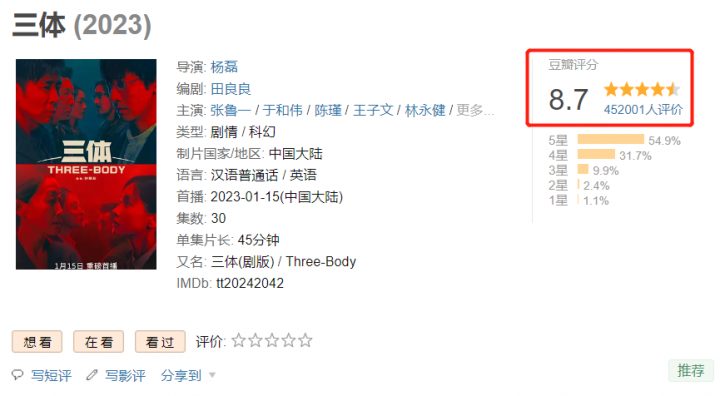 国产《三体》战胜了好莱坞,这一次好莱坞败给了中国