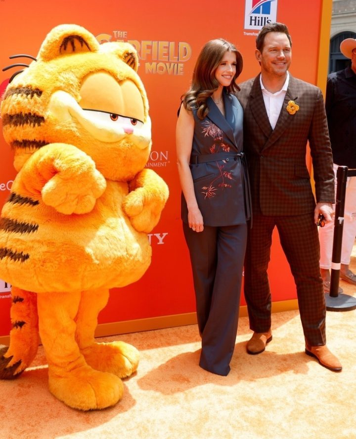 克里斯·帕拉特参加《加菲猫》大电影首映礼，首周票房预计超过3000万美元-1