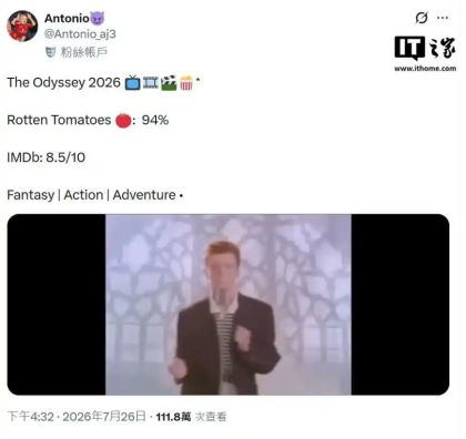 环球影业重拳出击，诺兰《奥德赛》高清泄露资源遭全面下架